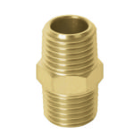 NIPLE MACHO-MACHO DE LATÓN, CUERDA 1/4" NPT, TRUPER- 19024