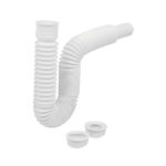 CÉSPOL FLEXIBLE P/LAVABO Y FREGADERO, POLIPROPILENO, BLANCO 49509