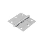 BISAGRA CUADRADA 2-1/2", ACERO CROMO MATE, REDONDA 43255