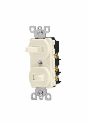 INTERRUPTOR DÚPLEX DE PALANCA, STANDARD, MARFIL, VOLTECK-  46002