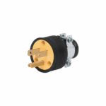 CLAVIJA INDUSTRIAL REFORZADA, 2 POLOS, 3 HILOS, 15A, 125V 46207