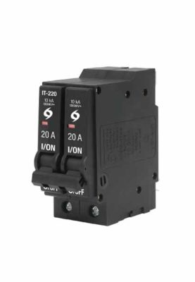 INTERRUPTOR TERMOMAGNÉTICO 2 POLOS 20 A, VOLTECK-  46704