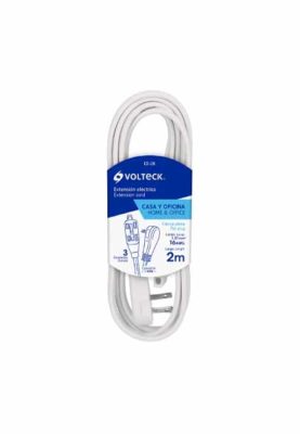 EXTENSION ELECTRICA DOMESTICA, 2 M, BLANCA, VOLTECK 48000