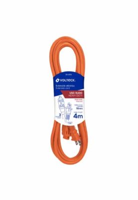EXTENSION ELECTRICA USO RUDO, 4 M, CALIBRE 16, VOLTECK 48043