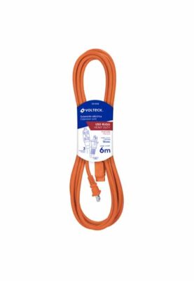 EXTENSIÓN ELÉCTRICA DE USO RUDO 6 M 2X16 AWG, VOLTECK-48044