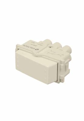 INTERRUPTOR DE 3 VÍAS, LÍNEA ITALIANA, COLOR MARFIL, VOLTECK-  48083