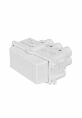 INTERRUPTOR SENCILLO, LÍNEA ITALIANA, COLOR BLANCO, VOLTECK-  48132