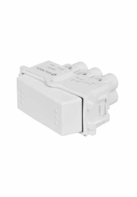 INTERRUPTOR DE 3 VÍAS, LÍNEA ITALIANA, COLOR BLANCO, VOLTECK-  48137