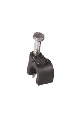 GRAPA PARA CABLE REDONDO, 10 MM, NEGRA, BOLSA 20 PIEZAS 48282
