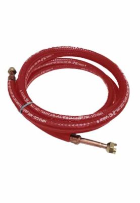 MANGUERA ROJA 2 MTS. P/GAS CON DOS TUERCAS CONICAS 3/8 MRGAS2