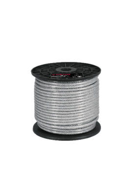 METRO DE CABLE RÍGIDO DE ACERO 1/16", RECUBIERTO PVC, 7X7, 75 M 44220
