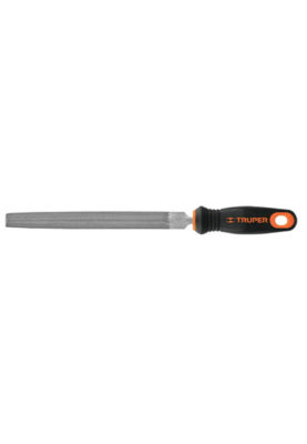 LIMA MEDIA CAÑA BASTARDA 8" MANGO DOBLE INYECCIÓN, TRUPER- 15318