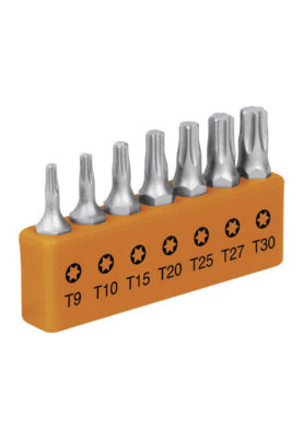 JUEGO DE 7 PUNTAS TORX, LARGO 1", EN ORGANIZADOR 17795