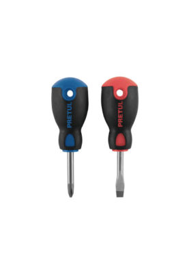 JUEGO DESARMADORES, TIPO TROMPO, 2 PZAS,COMFORT GRIP, PRETUL 20217