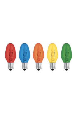 FOCO INCANDESCENTE DE COLOR, BASE E12, 7.5 WATTS X PIEZA 46822XP