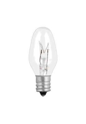 FOCO INCANDESCENTE TRANSPARENTE BASE E12,7.5WATTS POR PIEZA 46823XP