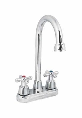 MEZCLADORA LAVABO,TIPO BAR,MANERALES CRUCETA,ACERO INOX,AQUA 49690