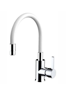 KIT MONOMANDO CUELLO SILICON BLANCO P/ LAVABO EKON M62403
