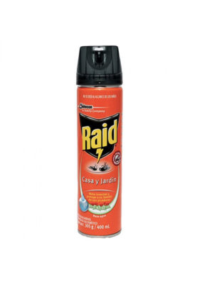 INSECTICIDA RAID CASA Y JARDIN AEROSOL GDE.305 G.400ML. 2431