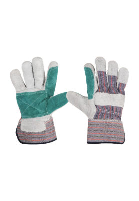 GUANTES DE CARNAZA Y LONETA CON REFUERZO, UNITALLA, PRETUL 29977