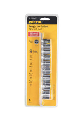 JUEGO DE 9 DADOS STD, PRETUL 21185
