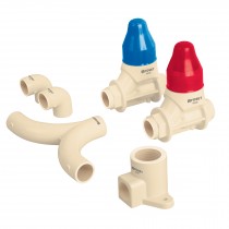 KIT CONEXIONES CPVC PARA INSTALACIÓN REGADERA, SIN MANERALES 46034