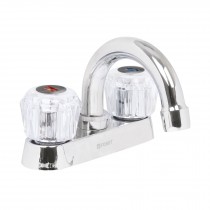 MEZCLADORA PARA LAVABO,MANERALES ACRILICO,CUELLO CURVO,BASIC 49276