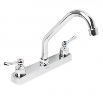 MEZCLADORA PLÁSTICA PARA FREGADERO, CUELLO CORTO, PALANCA 45514