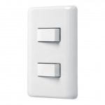 PLACA ARMADA CON 2 INTERRUPTORES SENCILLOS, VOLTECK BASIC 25080