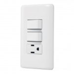 PLACA ARMADA CON CONTACTO Y 2 INTERRUPTORES SENCILLOS, BASIC 25081