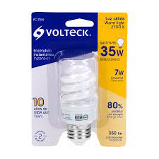 LÁMPARA ESPIRAL MINI T2 7 W LUZ CÁLIDA EN BLÍSTER, VOLTECK- 48203