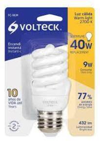 LÁMPARA ESPIRAL MINI T2 9 W LUZ CÁLIDA EN BLÍSTER, VOLTECK-  48501