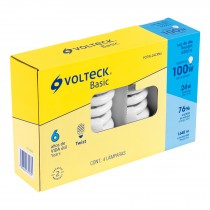 LAMPARA 24 W ESPIRAL LUZ DE DIA CAJA CON 4 PZAS VOLTECK 28027