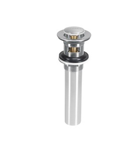 CONTRA P/LAVABO CON REBOSADERO, SISTEMA PUSH, CROMO, 1-1/4" 49984