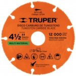 DISCO DE CARBURO DE TUNGSTENO 4-1/2", MULTIUSOS 12134