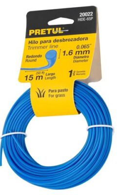 HILO REDONDO PARA DESBROZADORA, 15M LARGO, 1.6MM, PRETUL 20022