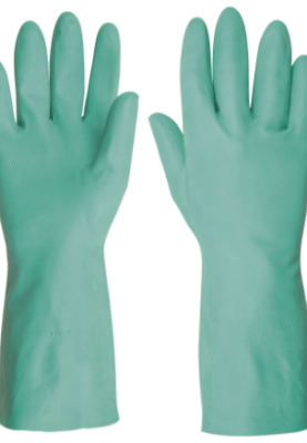 GUANTES DE NITRILO VERDE, MULTIUSOS, GRANDES.  15324