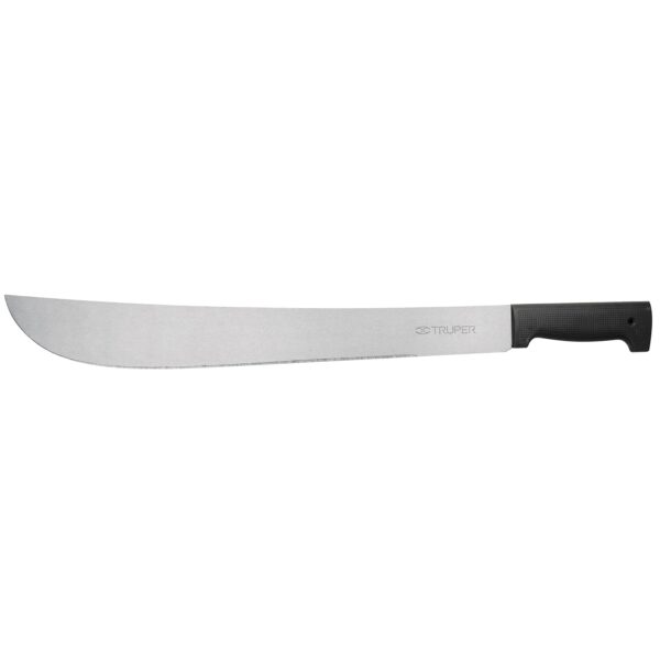 Machete estándar 18" cacha negra inyectada, en bolsa, Truper 10256