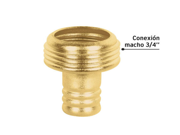 CONECTOR 1/2" MACHO DE LATÓN LAMINADO, PRETUL- 26031