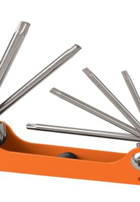JUEGO DE 8 LLAVES TORX TIPO NAVAJA, CUERPO DE LÁMINA, TRUPER-15569