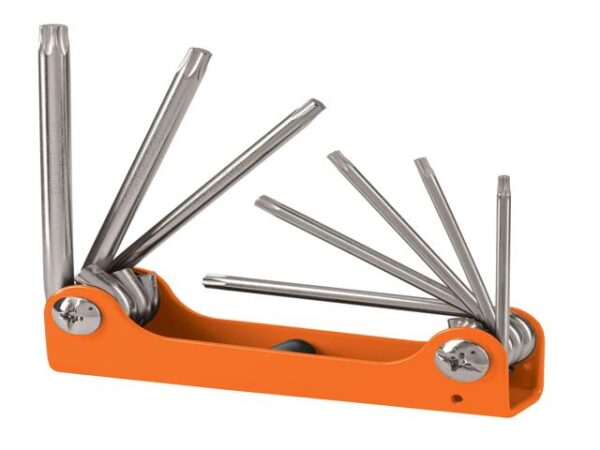 JUEGO DE 8 LLAVES TORX TIPO NAVAJA, CUERPO DE LÁMINA, TRUPER-15569