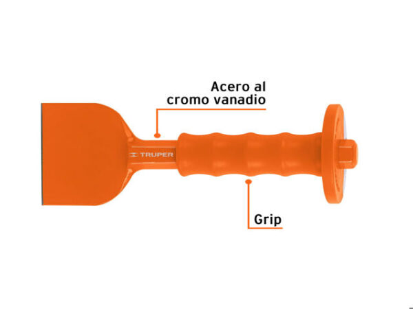 CINCEL LADRILLERO 3-1/2 X 8" CON GRIP, TRUPER 12193 - Image 2