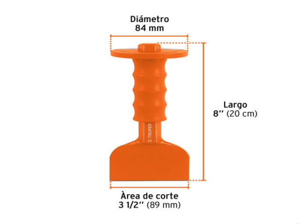 CINCEL LADRILLERO 3-1/2 X 8" CON GRIP, TRUPER 12193 - Image 3