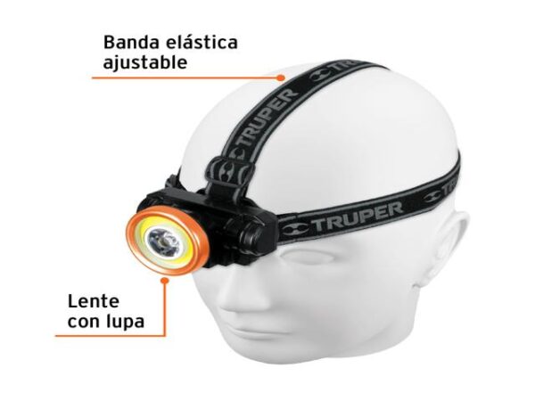 LINTERNA DE MINERO LED/COB 80 LM RECARGABLE, TRUPER 102150 - Image 2