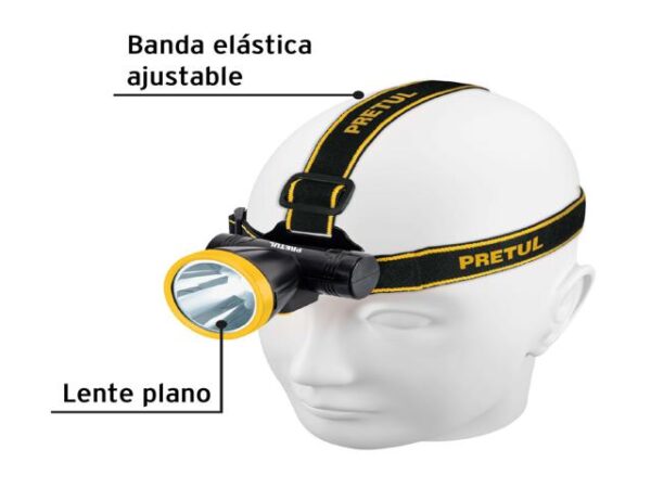 LINTERNA DE MINERO LED 95 LM, RECARGABLE, PRETUL 29088 - Image 3
