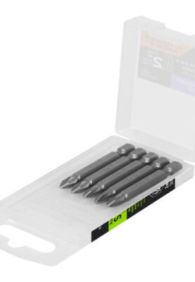 ESTUCHE CON 5 PUNTAS POZIDRIV PZ2 LARGO 2", TRUPER EXPERT 12162