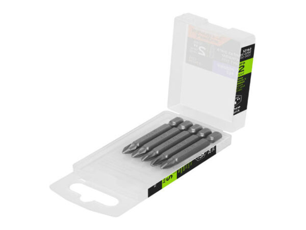 ESTUCHE CON 5 PUNTAS POZIDRIV PZ2 LARGO 2", TRUPER EXPERT 12162