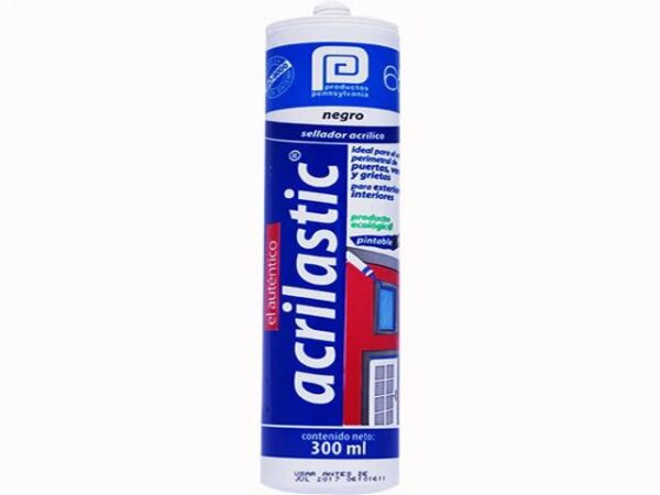 SELLADOR ACRILASTIC COLOR NEGRO 300ML PENNSYLVANIA.  ACN30