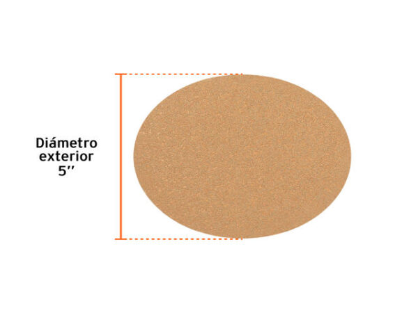 DISCOS DE LIJA P/MADERA 5" GRANO 220, VELCRO, S/PERF.  103427XP - Image 3