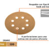 DISCOS DE LIJA 5" GRANO 120 LIJADORA ROTO-ORBITAL.  17950XP - Image 2